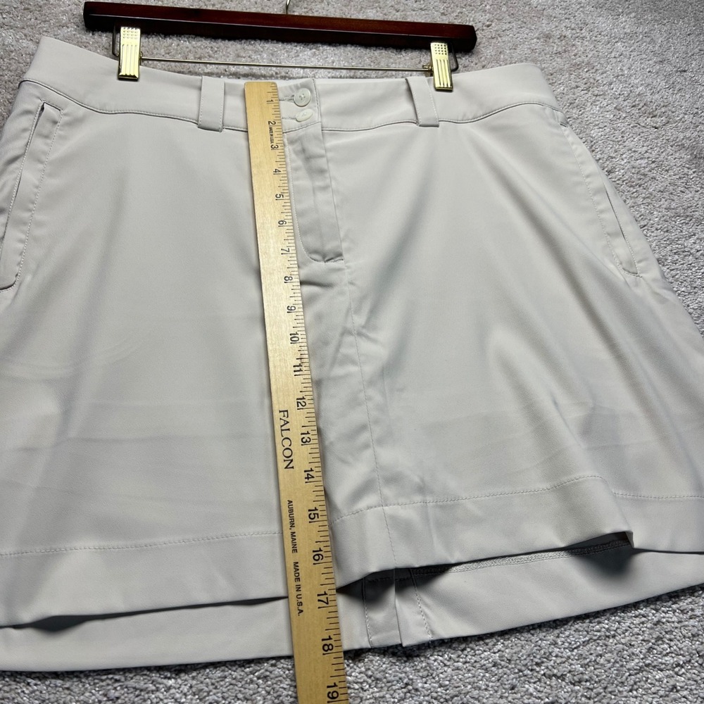 Nike‎ Golf Tour Performance Dri Fit Womens Skort Beige 12 Zip Pockets Preppy - Picture 7 of 12